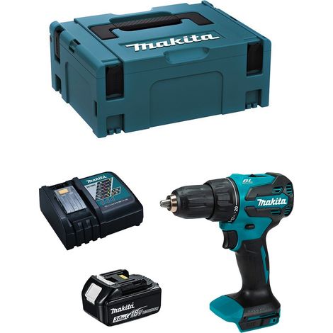 Trapano a Percussione MAKITA DHP490RFJ1 (1 x 3,0Ah + DC18RC + MAKPAC 2)
