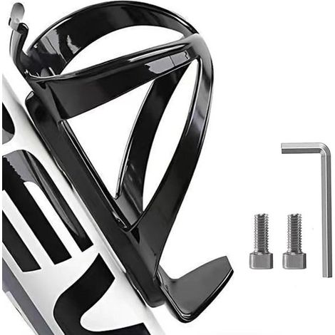Porte-bidon universel en plastique – Noir – Vis inox et outils de montage – VTT et vélo de course – Léger (1/5)