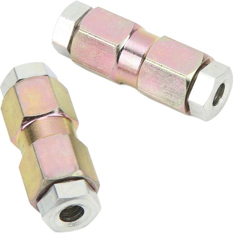 Raccord de tuyau de frein 2 pièces 10mm/0.39in, écrou mâle et femelle en ligne pour conduite d'huile 3/16in (1/5)