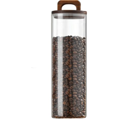 1 Bocaux à café, joint étanche, verre borosilicate, 1.8L, rangement cuisine (1/5)