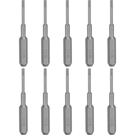 Embout tournevis fendu 10pièces SL1.5 5/32" pouce 35mm Acier S2 (1/5)