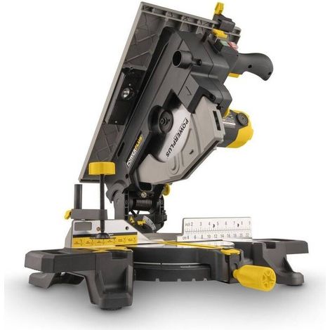 Powerplus Scie à Onglet et à Table Électrique de 2200 W POWX07583 -2 en 1 Droites et d'Onglet Ø 254 mm - Laser Intégré - 1 Acc (1/4)