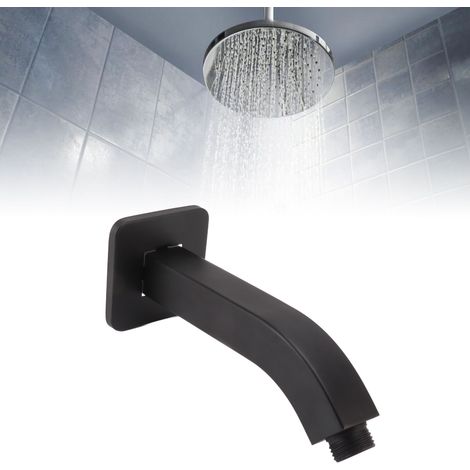 Quadratischer Duscharm aus Messing, Unterputz-Duschrohr, Wand-Duscharm, schwarzes NPT-Gewinde (1/5)