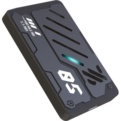 Disque dur externe portable USB 3.0 2,5 pouces avec témoin lumineux, type mécanique, vitesse de transfert rapide de 750 Go (1/5)