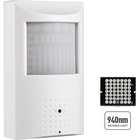 5MP PIR Sténopé POE Caméra IP,Caméra Sécurité Intérieure P2P Objectif 80° 940nm Invisible 48 LED IR Vision Nocturne H.265 (1/5)