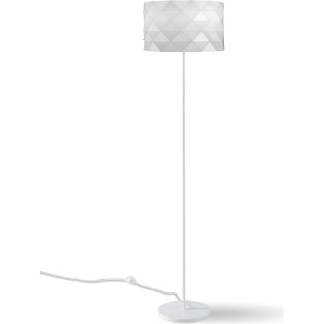 Piantana Moderna Prisma Polilux ® Bianco E Metallo 1 Luce E27 (1/2)
