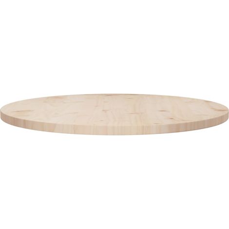 Plateau de table Design Moderne, Dessus de table de salle à manger, Ø70x2,5 cm Bois de pin massif OIB6871E (1/5)