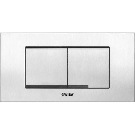 Wisa XT Kantos plaque de commande plastique acier mécanique 208x111mm avec double chasse pour élément WC XT RVS