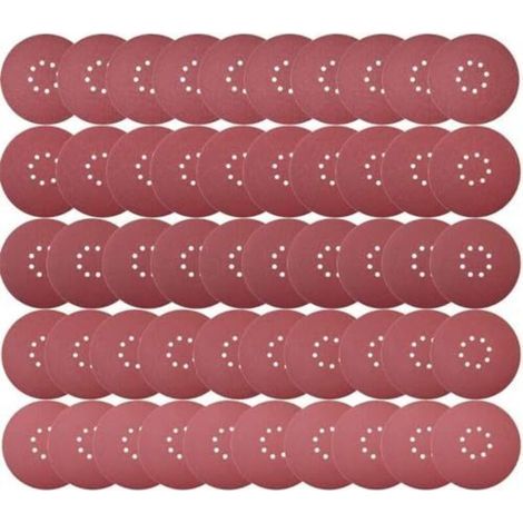 Disques de Ponçage 225 mm 50 Pièces Grain P40 8 Trous Disques Abrasifs 225 mm Ronds Papier Abrasif for Ponceuse pour Cloisons Sèches Ponceuse Girafe (1/5)