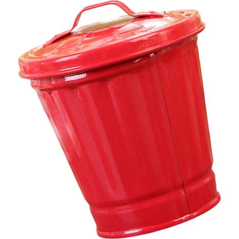 Cubo de hierro creativo, ideal para la cocina y el baño - Rojo (1/2)