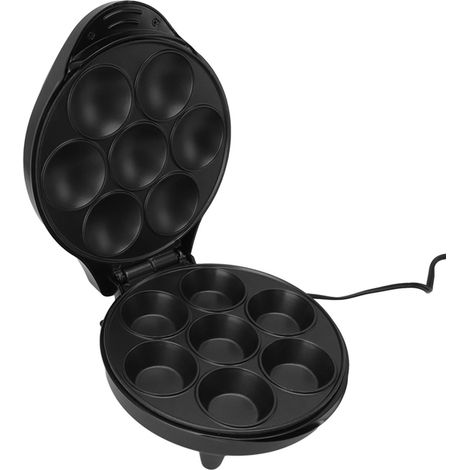 Appareil à gâteaux Housewares 110V Prise US 1200W 7 trous Noir Appareil à cake pops Housewares pour cupcakes, muffins et brioches à la cannelle (1/5)