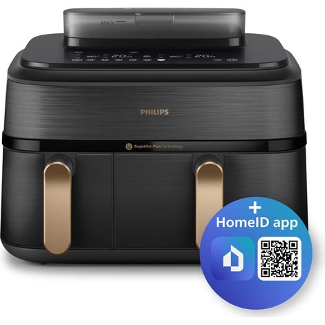 Philips Airfryer 5000 Series NA552/00, 9L Black / Gold EU Black