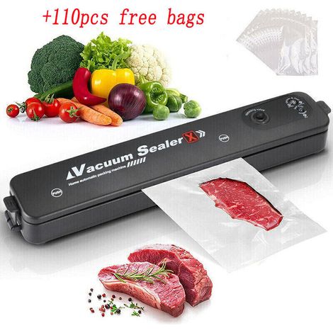 Machine de mise sous vide automatique et manuelle pour aliments secs et humides, avec 60 ou 110 sacs. (1/5)
