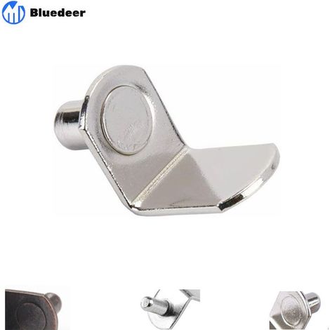 20Pcs 6 mm Cheville de Support d'Etagère, Goupille de Support d'Etagère en Métal, Taquets pour Etagères Chevilles pour Etagères d'Armoires de Cuisine, Consoles de Cabinet, Argent (1/3)