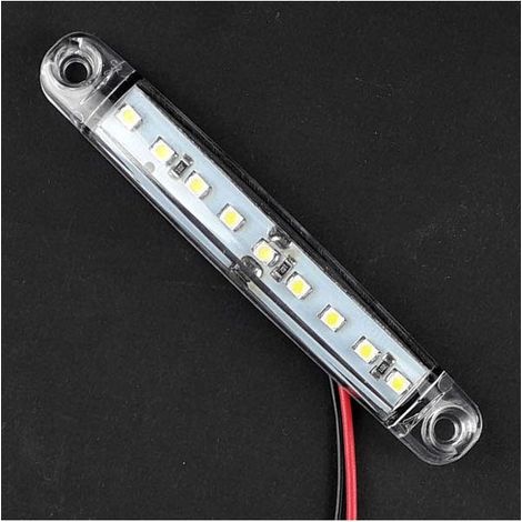Feu de position blanc à LED, 10cm, 12V-24V  HBS-662A