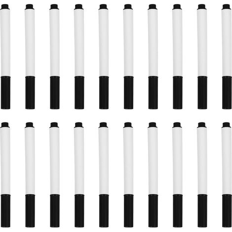 Feutres Tableau Blanc Noirs Marqueurs Multifonctions Lot de 20 en Plastique Effaçables à Sec pour Écriture Fluide Usage Scolaire et Bureau pour Panneaux Ardoise (1/5)