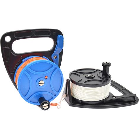 46/83 m diving pulley, tow rope for recreational diving, cave diving and technical diving, boat/yacht accessories, 46 m yellow pulley, white line