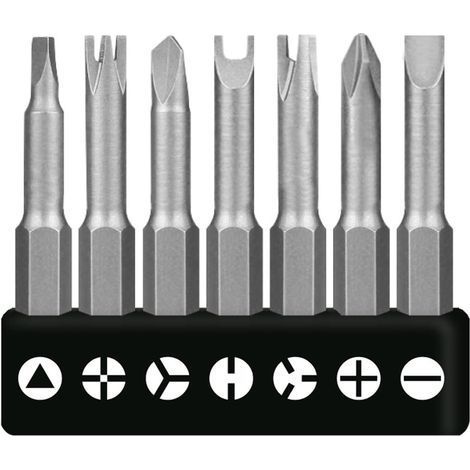 (50 mm)Lot de 7 tournevis spécialement moulés Jeu d'embouts spéciaux Tournevis triangulaires Tournevis spéciaux (1/5)