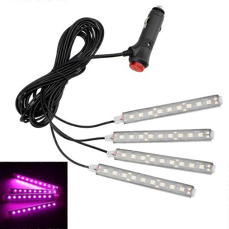 Bande LED RGB 12V pour intérieur de voiture, 9 LED, lampe d'ambiance, éclairage de plancher, siège, porte, ampoule décorative, accessoires automobiles Caracan pour camping-cars
