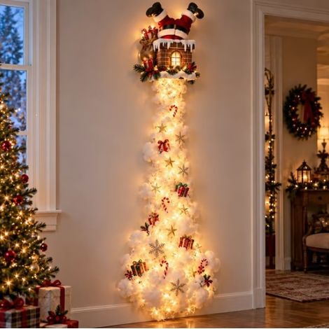 Guirlande lumineuse murale « Cheminée de Noël » - Cheminée B 100 cm (1/5)