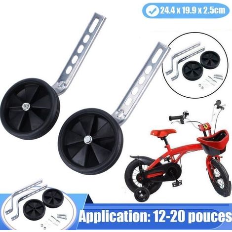 (Schwarz) 12–20 Zoll Fahrrad-Trainingsstützräder, verstellbare Universal-Fahrradstützräder für Kinder – JA (1/4)