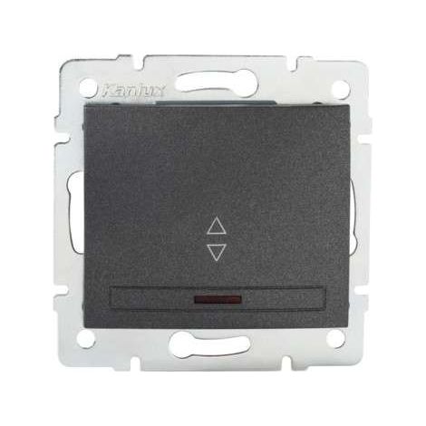 Interrupteur va-et-vient LED Kanlux DOMO graphite 24904 (1/2)