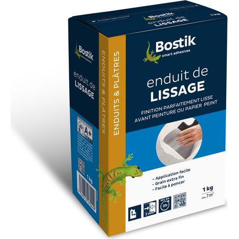 Enduit de lissage en poudre Bostik - finition extra fine Conditionnement: 1KG