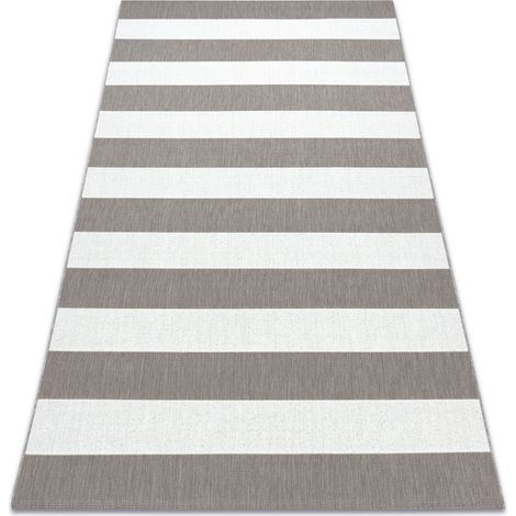 Tapis SIZAL FLAT 48644686 Rayures blanc beige grey 120x170 cm