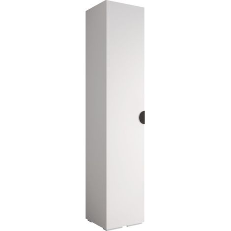 Armario Hartford 567, Blanco, 237x50x47cm, Puertas de armario: Con bisagras, Número de estantes: 0 (1/5)