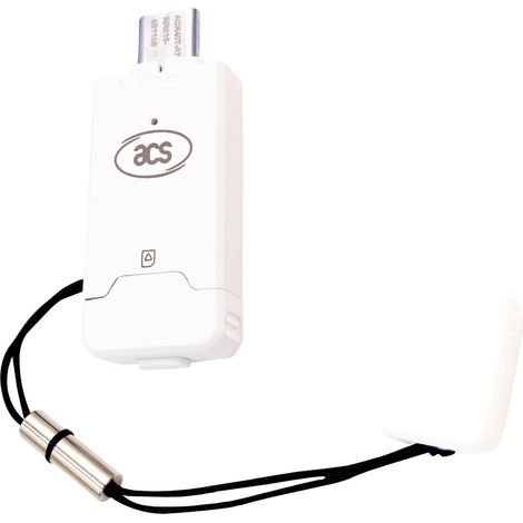 Lector de tarjetas SIM inteligente USB-C ACS ACR40T con botón y asa, ACR40T-A7