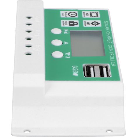 Contrôleur de charge solaire 20 A 12 V/24 V avec écran LCD, mise au point automatique et suivi de charge PWM (1/5)