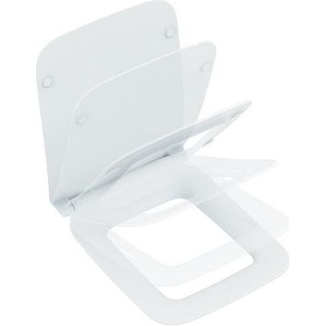 Abattant WC STRADA II avec couvercle, charnières en acier inoxydable Softclosing Sandwich blanc IDEAL STANDARD