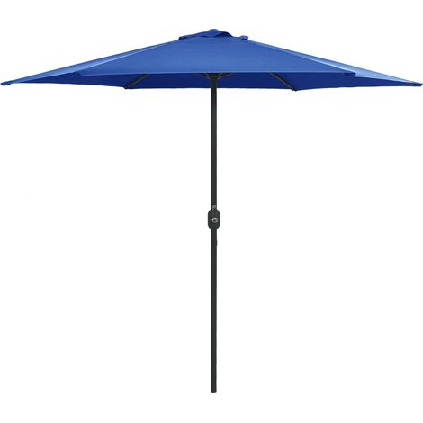 Sonnenschirm mit Aluminium-Mast 270x246 cm Azurblau