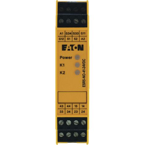 Eaton Ein-/Zweikanaliges Sicherheitsrelais, 4 Förder- + 1 Meldepfad, 24 V DC,  EP-401060 (1/3)