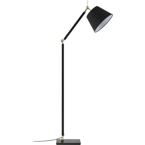 Lucande Lámpara de pie 'Marvaine' en Negro Metal