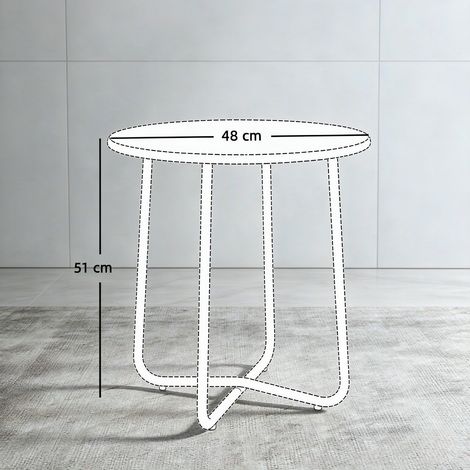 Table basse d'extérieur, piètement en X pour terrasse de salon (1/5)