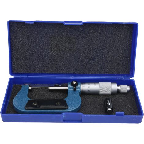 Micrometro Marhynchus, 25-50 mm con risoluzione di 0,01 mm, strumento ideale per la misurazione dei diametri, chiave inclusa, adatto agli appassionati di lavorazione dei metalli.