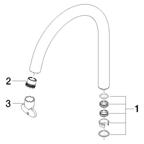 Dornbracht 90282232000-00 Bec pièces de rechange