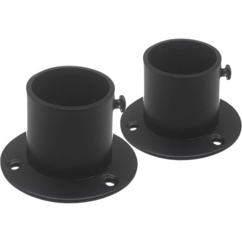 2 supports de tringle à rideau de douche robustes en acier inoxydable et douille à bride pour tringle de penderie (1/5)