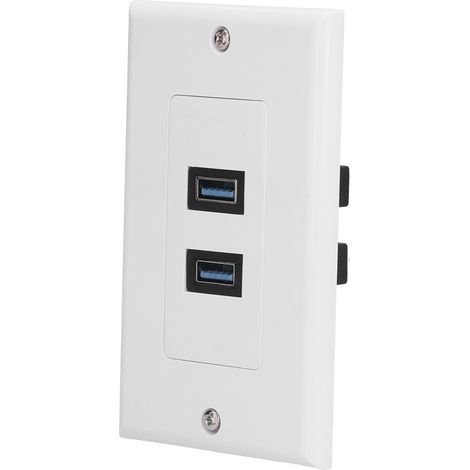 Plaque murale USB 3.0 pour la transmission de données, 2 ports USB 3.0, panneau mural composite pour la charge (1/5)