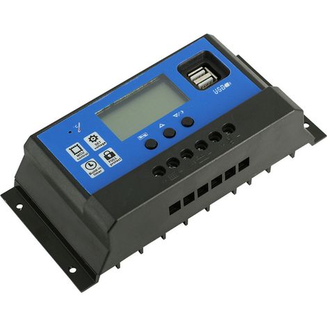 Contrôleur de panneau solaire, régulateur de tension photovoltaïque PWM, chargeur de cellules solaires 12V/24V (1/5)