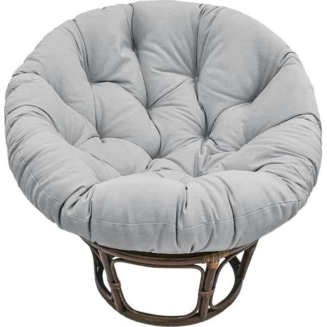 Coussin rond épais et rembourré de 13 lb pour chaise suspendue Egg Chair (1/5)