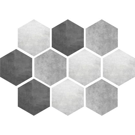10 Autocollants Hexagonaux Adhésifs pour Carrelage Mur et Sol, Imperméables et Antidérapants, Décoration Maison (1/5)