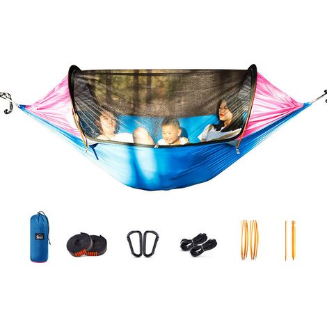 Camping en plein air simple et double avec moustiquaire hamac en tissu de parachute anti - moustique hamac (1/5)