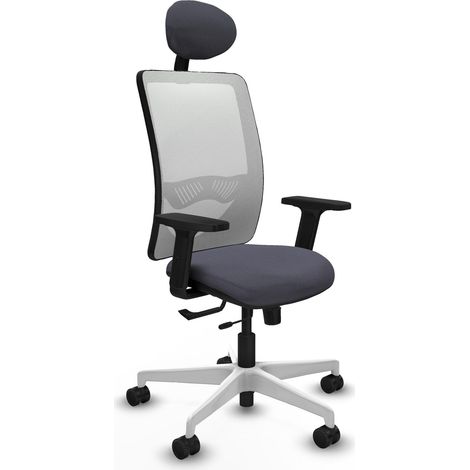Chaise de bureau piqueras y crespo ergonomique noir mousse épaisse (1/2)