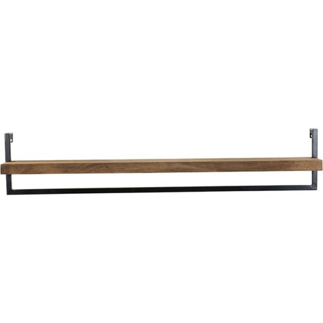 Light & Living Wandregal MADDISON aus Metall Holz Dunkelbraun –
