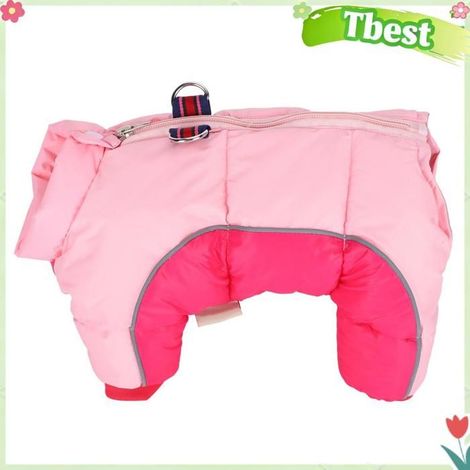 Tbest Vêtements pour animaux de compagnie Vêtements -Vent Chauds d'Hiver de Chien Quatre Jambes avec Fermeture animalerie blouson (1/5)