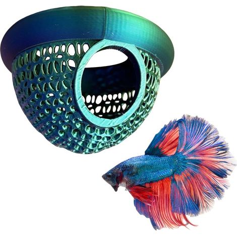 Abri Flottant pour Aquarium Cachette en Forme de Hamac pour Betta Sculpture Sécuritaire Accessoires pour Aquarium pour Poissons Betta et Crevettes Tunnel Flottant Cachette Abri Décor Accessoires pour (1/5)