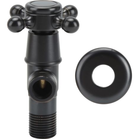 1 Robinet d'arrêt triangulaire, laiton G1/2in, eau chaude et froide, résistant corrosion, salle de bain cuisine (1/5)