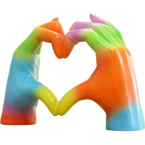 Sculpture Mains en Cœur - Statue Main Arc - en - Figurine Geste d'amour - (1/5)